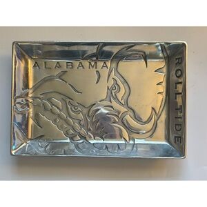 Rare Vintage Arthur Court ALABAMA ROLL TIDE Licensed  Small Silver Tray